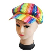 Rainbow Party Hat (with Clear Sequins) Pk 1
