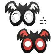 Halloween Red or White Felt Bat Mask (Pk 1)