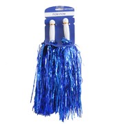 Blue Metallic Cheerleader Pom Poms (Pk 2)