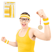 Yellow Head and Wristband Set (3 Pieces) Pk 1