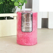 Hot Pink Wild Peony & Muguet Scented Pillar Candle (5cm x 7.5cm) Pk 1