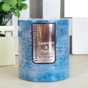 Royal Blue Himalayan Lagoon Scented Pillar Candle (7cm x 7.5cm) Pk 1