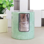 Mint Green Coconut, Lime & Verbena Scented Pillar Candle (7cm x 7.5cm) Pk 1