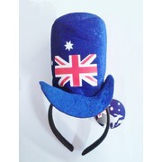 Australian Aussie Flag Mini Hat on Headband Pk 1