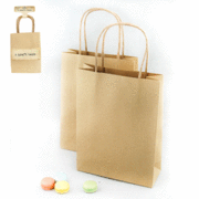 Brown Kraft Bags with Handle (Medium Size) Pk 4 