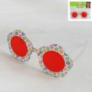 Hippie Flowers Glasses with Red Lenses Pk 1
