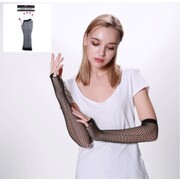 Black Long Fishnet Gloves (1 Pair)