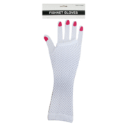 White Long Fishnet Gloves (1 Pair)