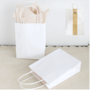 Large White Loot Bags with Handle (25x33cm) Pk 2