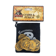 Pirate Gold Coins and Pouch Pk 1
