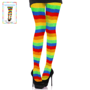 Rainbow Thigh High Stockings / Tights (1 Pair)