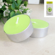 Green Pear Blossom & Jasmine Scented Candle Tealights Pk 8