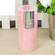 Pale Pink Sweetpea & Lily Scented Pillar Candle (15cm x 7cm) Pk 1