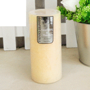 Beige Amber Vanilla Scented Pillar Candle (15cm x 7cm) Pk 10