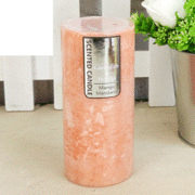 Apricot Colour Mango & Mandarin Scented Pillar Candle (15cm x 7cm) Pk 1