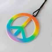60's Hippie Peace Sign Necklace Pk 1