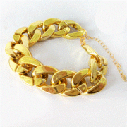 Chunky Gold Chain Plastic Bracelet Pk 1