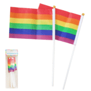 Rainbow Flag Wavers (10cm x 15cm) Pk 8