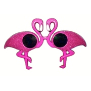 Pink Glitter Flamingo Party Glasses Pk 1