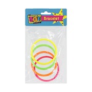 1980's Bright Neon Plastic Bracelets Bangles Eighties Pk 4