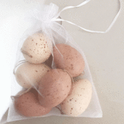 Easter Plastic Egg Decorations in Organza Bag (1 Bag of 6 Eggs)