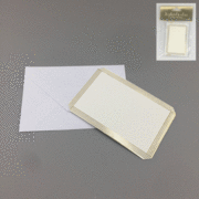 Mini Cream & Metallic Gold Blank Cards with Envelopes Pk 3