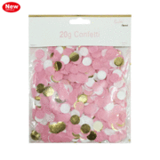 Pink, White & Gold Confetti Scatters (20g)