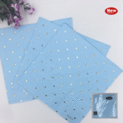 Blue 2 Ply Lunch Napkins with Gold Dots Pk 20
