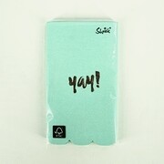 Luxe Pale Green / Blue & Gold Yay 3 Ply Lunch Napkins Pk 15