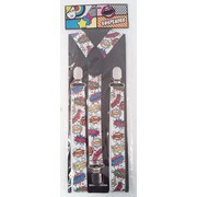 Adult Pop Art Suspenders / Braces Pk 1