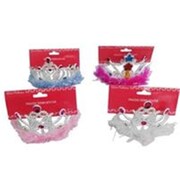 Assorted Princess Tiara With Fur (Pk 1)