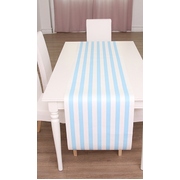 Blue & White Stripe Paper Table Runner Roll (8m x 50cm) Pk 1