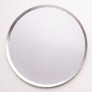 Matte Silver Paper Plates (18cm) Pk 12