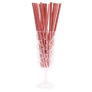 Metallic Rose Gold Foil Paper Straws Pk 20