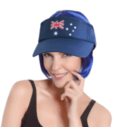 Adult Australian Aussie Flag Cap Sun Visor Pk 1