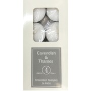 White Unscented Tealight Candle 4hrs Pk 16