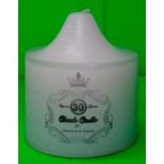 White Unscented Church Pillar Candles (7x7.5cm) Pk 12