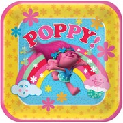 Trolls Poppy 9in. Square Paper Plates Pk 8