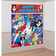 Super Hero Girls Giant Scene Setter Wall Decorating Kit - 5 Piece Set