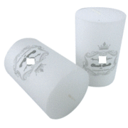 White Unscented Pillar Candle (5x7.5cm) 1 CANDLE ONLY