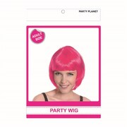 Adult Neon Pink Bob Wig (Pk 1)
