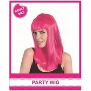 Bright Pink Long Wig