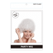 White Afro Wig Pk 1