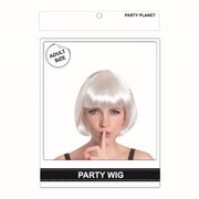 Adult White Bob Wig (Pk 1)