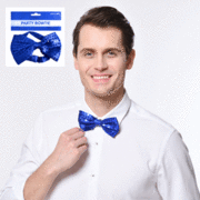 Blue Sequin Bow Tie Pk 1