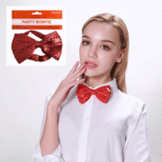 Red Sequin Bow Tie Pk 1