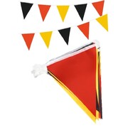 Red Yellow Black Triangle Flag Bunting Banner 10 Flags 4.5m