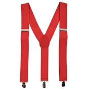 Adult Red Adjustable Suspenders/Braces