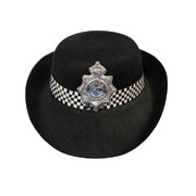 Black Felt UK Police Woman Hat