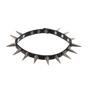Punk Long Spike Stud Choker Necklace Costume Accessory 1980s